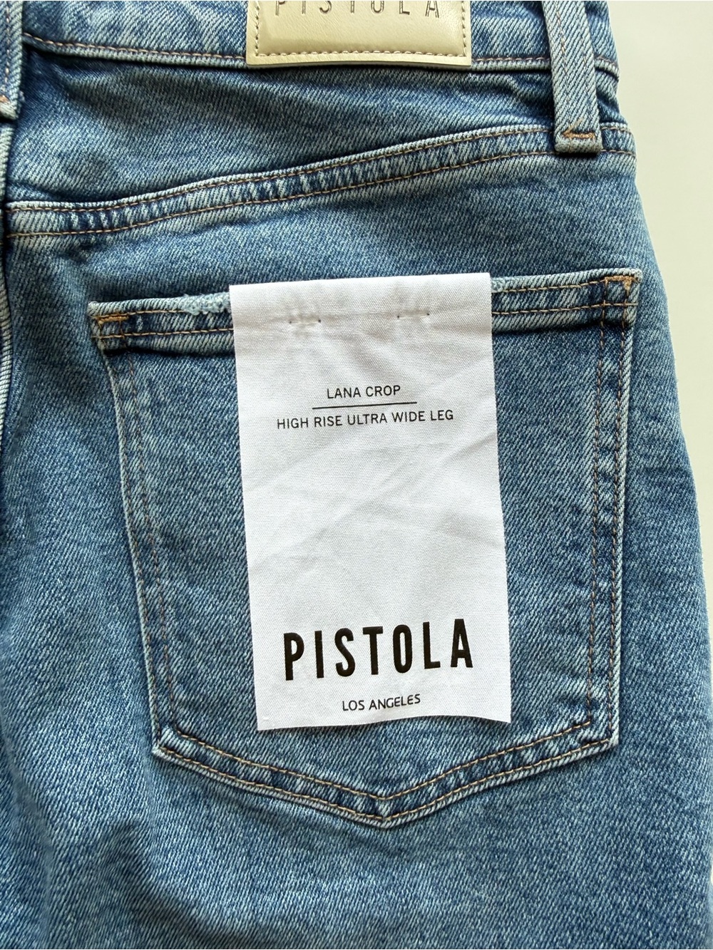 NWT Pistola Lana Crop High Rise Ultra Wide Leg Jeans Size 28 - Picture 6 of 7